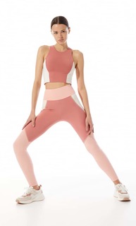 Stradivarius Двухцветный Спортивный Топ Приглушенно-Розовый Xs