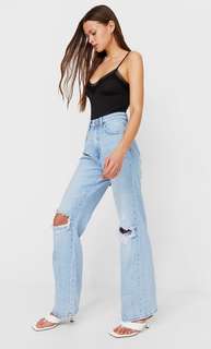 Stradivarius Боди В Бельевом Стиле Черный L