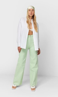 Stradivarius Рубашка Прямого Кроя Белый L
