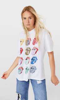 Stradivarius Футболка Rolling Stones Цвет Небеленого Полотна S