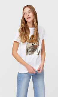 Stradivarius Футболка С Принтом Белый M