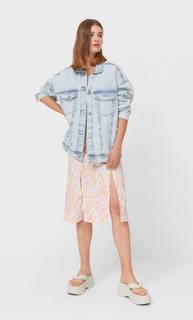Stradivarius Джинсовая Куртка Оверсайз Деним Xl