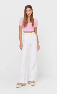 Stradivarius Бесшовный Топ В Балетном Стиле Ярко-Розовый Xs