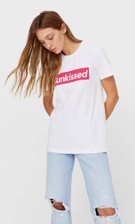 Stradivarius Футболка С Принтом Белый Xs