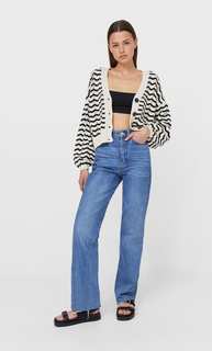 Stradivarius Кардиган С Рельефным Узором Черный S