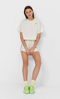 Stradivarius Футболка Smiley ® Цвет Небеленого Полотна S