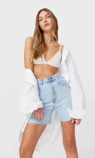 Stradivarius Длинные Джинсовые Шорты Деним 40