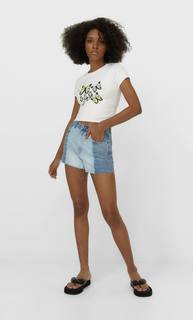 Stradivarius Футболка С Принтом В Стиле 70-Х Цвет Небеленого Полотна Xl