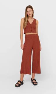 Stradivarius Укороченный Топ С Пуговицами В Стиле Рустик Multicolor S