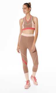 Stradivarius Трикотажный Спортивный Топ Приглушенно-Розовый S