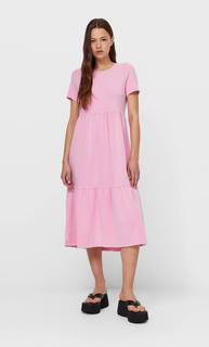 Stradivarius Платье Миди С Эффектом Потертости Цвет Темной Фуксии Xs