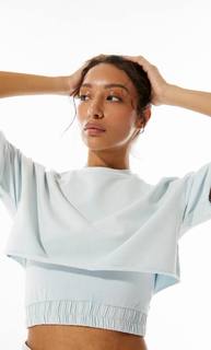 Stradivarius Спортивный Топ Из Мягкой Ткани Небесно-Голубой Xl