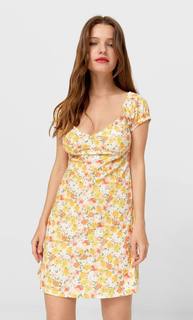 Stradivarius Платье С V-Образным Вырезом Оранжево-Персиковый Xl