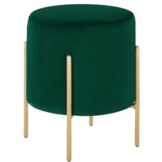 Пуф Baltimore зеленый велюр StoreForHome / A-8823-GREEN-GOLD