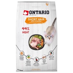 Сухой корм для кошек Ontario Adult Short Hair, курица, утка, 0.4кг