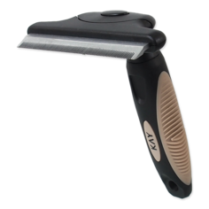 Триммер для собаки KAY с пластиковой ручкой, размер XL, сталь, черный