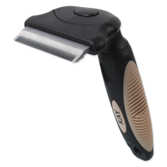 Триммер для собаки KAY с пластиковой ручкой, размер M, сталь, черный