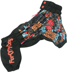 Дождевик для собак FOR MY DOGS 437SS-2020, женский, черный, 16, длина спины 33 см