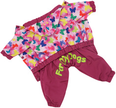 Дождевик для собак FOR MY DOGS 442SS-2020, женский, розовый, 16, длина спины 33 см