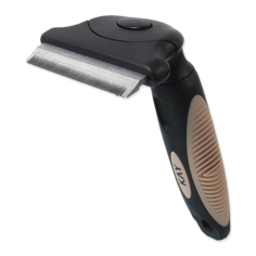 Триммер для собаки KAY с пластиковой ручкой размер L, сталь, черный