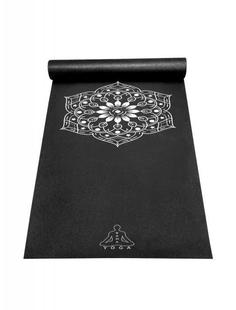 Коврик для йоги Mandala Black Germany (1.4 кг, 183 см, 3 мм, черный, 60 см) Rama Yoga