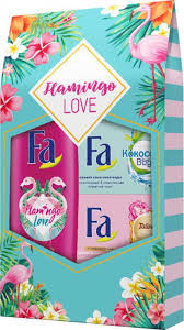 Подарочный набор Fa Flamingo Love Гель д/душа Маракуйя 250мл+Мыло Кокосовая вода 90г+Мыло