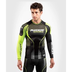 Рашгард Venum Training camp 3.0 Black/Neo Yellow L/S