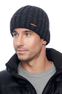 Шапка бини мужская Marhatter MMH10913/2 антрацитовая р.59