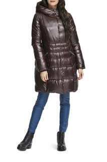 Пуховик-пальто женский D`imma 2015 фиолетовый 54