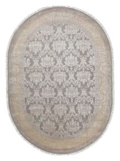 Ковер коллекции «Agra R» NO55N-GRY-CRE RO-109(Oval) 297 х 390 см 53570 Kover.Ru