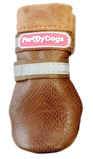 Обувь для собак FOR MY DOGS размер 0, зимние коричневые FMD665-2020 Br