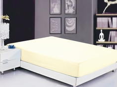 Простыня на резинке Valtery 160x200 см серый