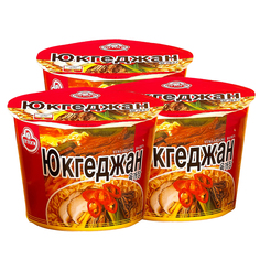 Лапша быстрого приготовления Юкгеджан Рамён Ottogi, чашка 110 г х 3 шт