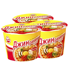 Лапша быстрого приготовления Джин Рамён острая Ottogi, чашка 110 г х 3 шт