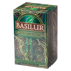 Чай Basilur "Moroccan Mint", зеленый с добавками, 25 пакетиков