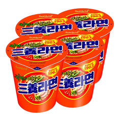 Лапша б/п Рамен со вкусом говядины и ветчины Samyang стакан 65 г х 4 шт