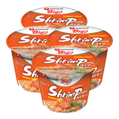 Лапша быстрого приготовления креветочная Nongshim, чашка 115 г х 4 шт