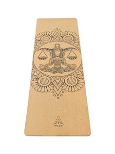 Коврик для йоги Libra Zodiac Collection Cork (1.8 кг, 183 см, 4 мм, бежевый, 60 см) Rama Yoga