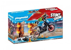 Конструктор Playmobil Трюковое шоу Мотоцикл с огненной стеной 70553