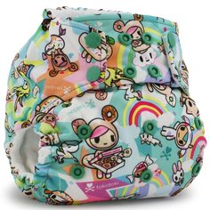 Подгузник многоразовый с рождения и до 3 лет Rumparooz Onesize Kanga Care TokiSweet