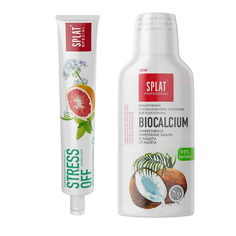 Зубная паста SPLAT STRESS OFF 75 мл + Ополаскиватель для полости рта Professional 275 мл