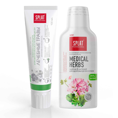 Зубная паста Professional SPLAT 100мл + Ополаскиватель для полости рта MEDICAL HERBS 275мл
