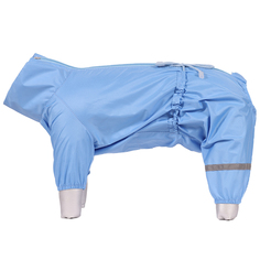 Дождевик для собак YORIKI , мужской, Бирюза, XL, длина спины 32 см