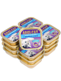 Влажный корм для кошек Adel cat , кролик в желе, 16шт, 100г