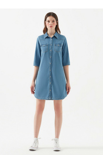 Платье-рубашка женское Mavi 130420-26176 голубое 40