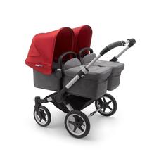Коляска 2 в 1 Bugaboo donkey3 twin alu/grey melange/red complete