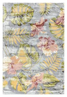 Ковер коллекции «Riviera» TROPICAL-FLOWERS-SILVER 60 х 90 см 60598 Kover.Ru