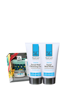 Подарочный SPA набор №3 SeaCare Маска и гель для лица с минералами Мертвого Моря 2х150мл