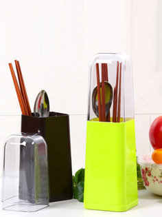 Органайзер для столовых приборов KITCHEN CHOPSTICKS CANISTER (Цвет: Салатовый ) No Brand