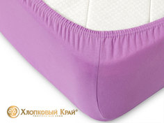 Простыня на резинке Хлопковый Край Радуга желаний 200x200 см фиолетовый